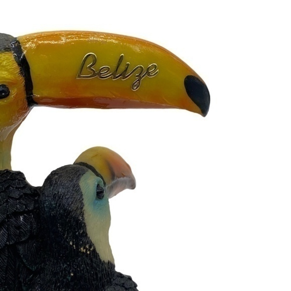 Belize Toucans with Roses Resin Figurine - Picture 5 of 8